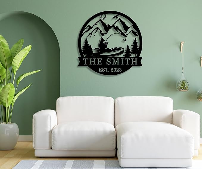 Custom Metal Outdoor Name Sign, Custom Fishing Metal Sign, Personalized Fishing - Image 4