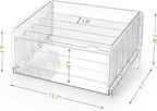 Cuukie File Sorter Organizer, 5 Sections Acrylic Letter Tray - Image 3