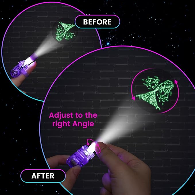 LovesTown 24PCS Dinosaur Party Favors, LED Light up Finger Lights Glow in The - Image 4