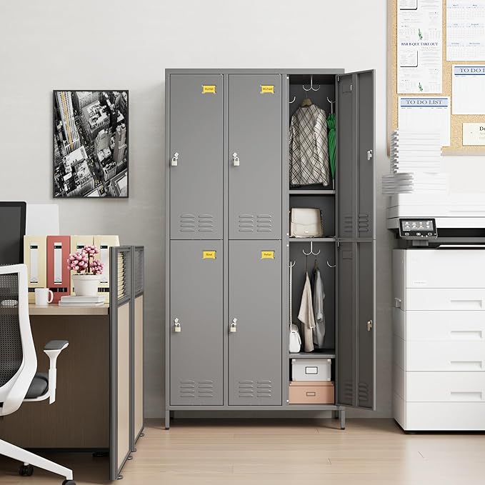 SUPEER 6 Doors Metal Lockers for Employees - Image 2