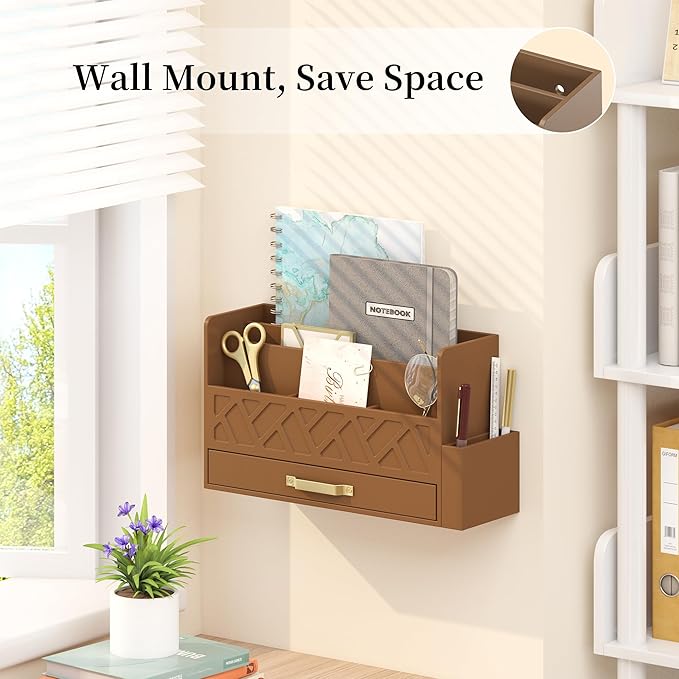 Wisuce Home Bamboo Desktop Organizer - Image 4