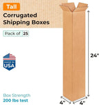 Tall Moving & Shipping Boxes 4"L x 4"W x 24"H - Image 2