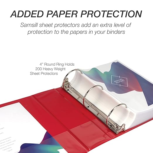 Samsill 4 Inch 3 Ring Binder, Made in USA, Economy Round Ring, 675 Sheet - Image 6