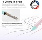 Shuttle Art 4 in 1 Multicolor Pen, 2 Pack Retractable Ballpoint Pens - Image 3