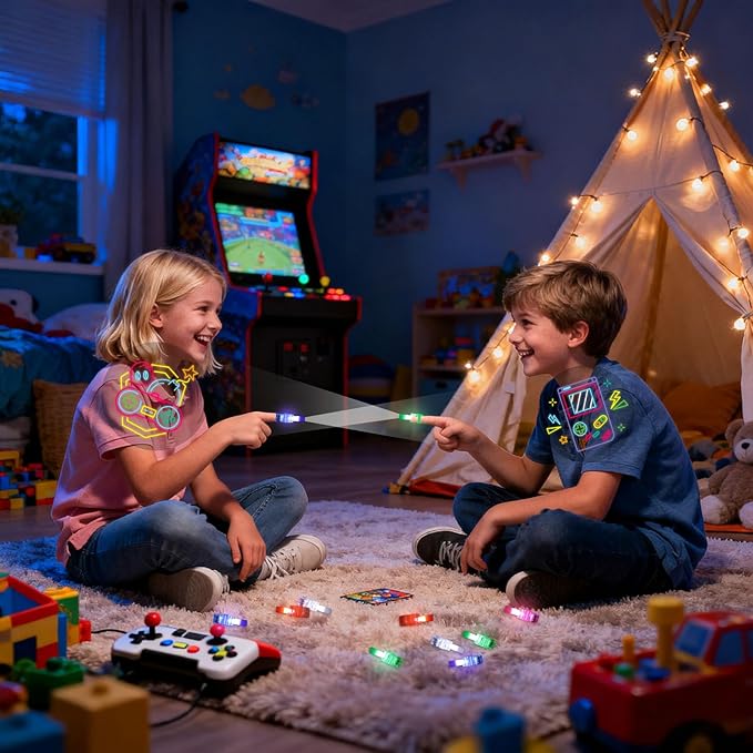 LovesTown 24PCS LED Light up Finger Lights, Kids Flashlight Glow in The Dark - Image 7