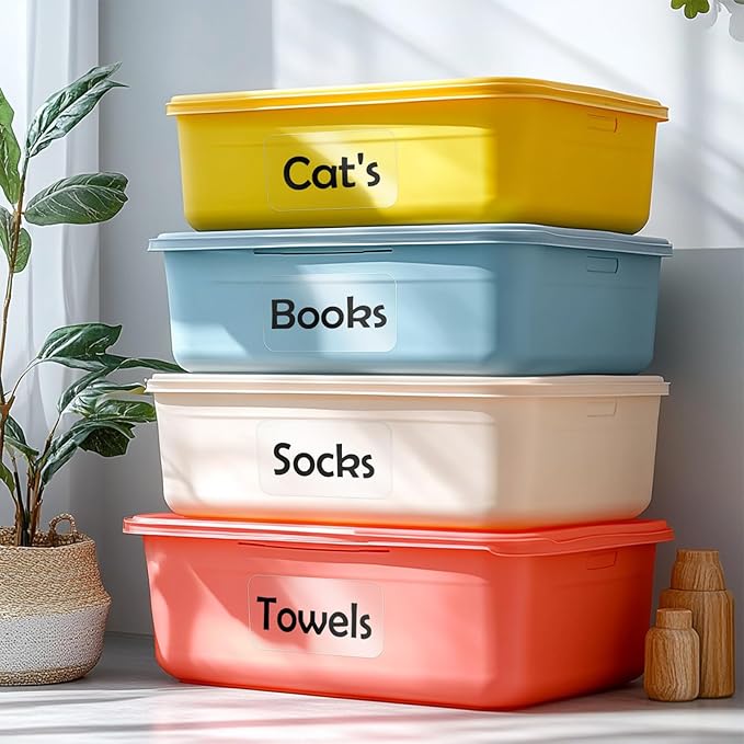 100Pcs Clear Large Labels for Storage Bins, 6x4 Inch Removable Labels, Large - Image 6