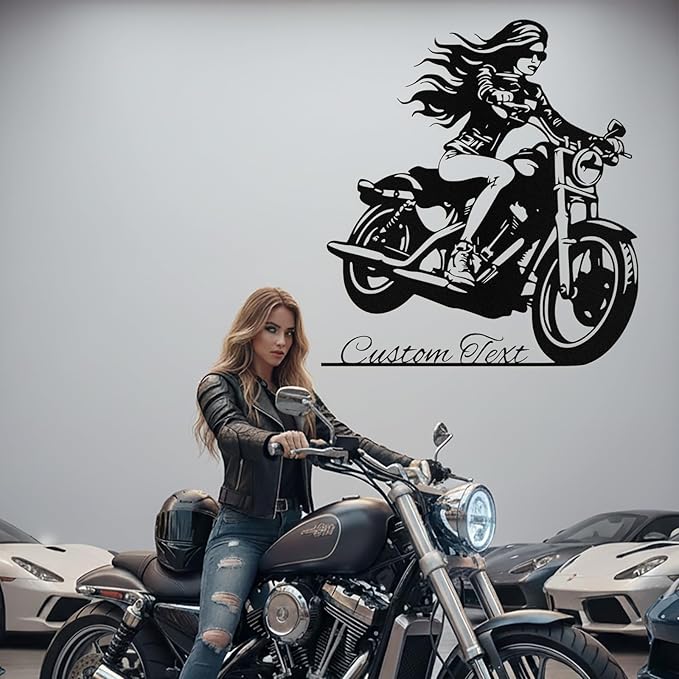 Custom Motorcycle Metal Sign Personalized Biker Name Sign Motorcycle Wall Art - Image 2