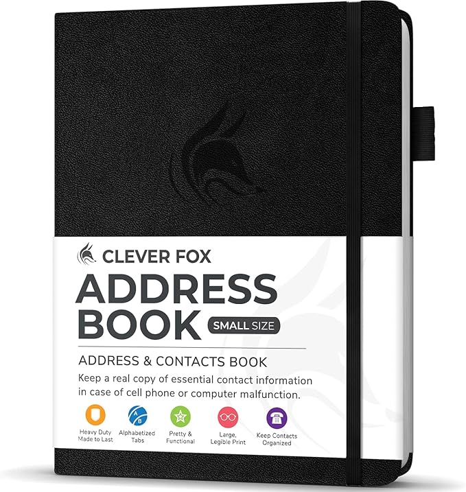 Clever Fox Address Book with alphabetic tabs by CleverFox