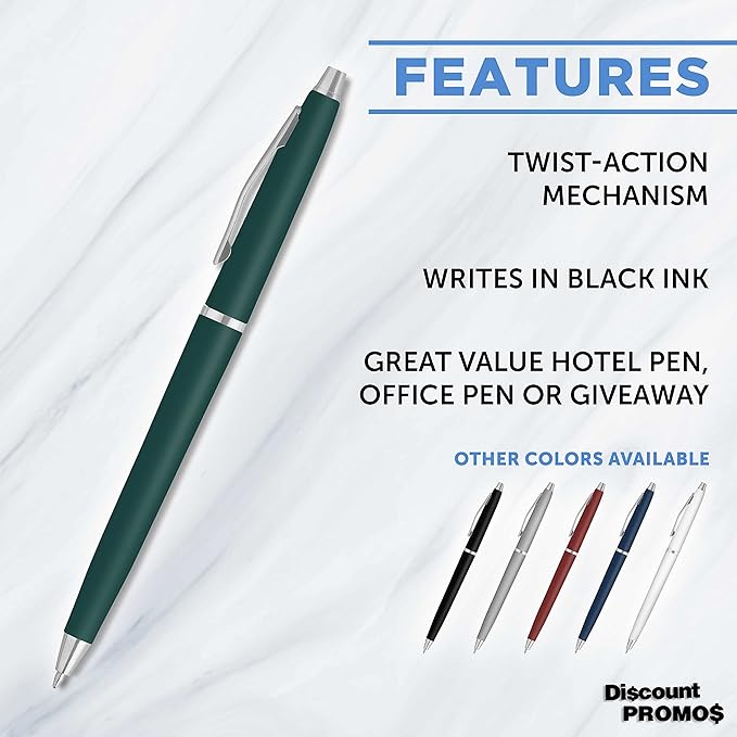 DISCOUNT PROMOS Langham Ballpoint Pens Set of 10, Bulk Pack - Image 2