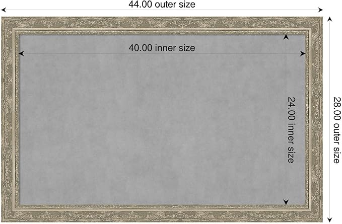 Amanti Art Silver Framed Magnetic Board 28x44 Large Vision Board - Image 2
