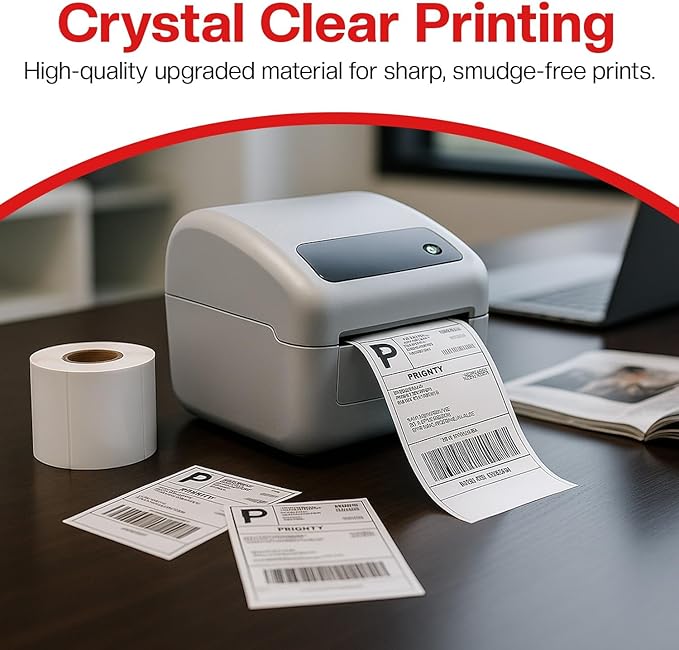4" x 2" Direct Thermal Labels Roll, 10 Rolls, Compatible - Image 9