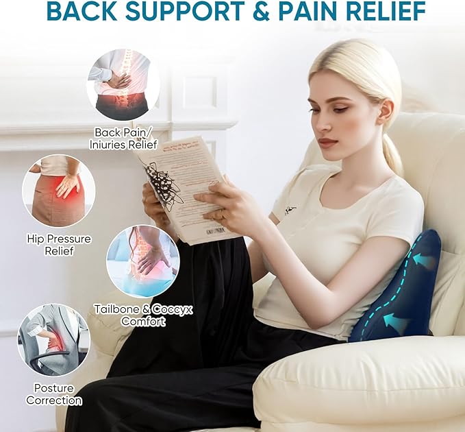 AHUAWA Back Support Pillow for Recliner Chair, Memory Foam Couch Back Cushions - Image 3