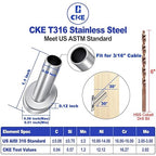 CKE 40 PCS 30 Degree Angle Cable Railing Corner Protector Sleeve - Image 2