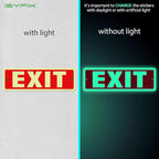 iSYFIX Exit Glow in the Dark Sign Aluminum – 12 Pack 12x4 Inch – - Image 2