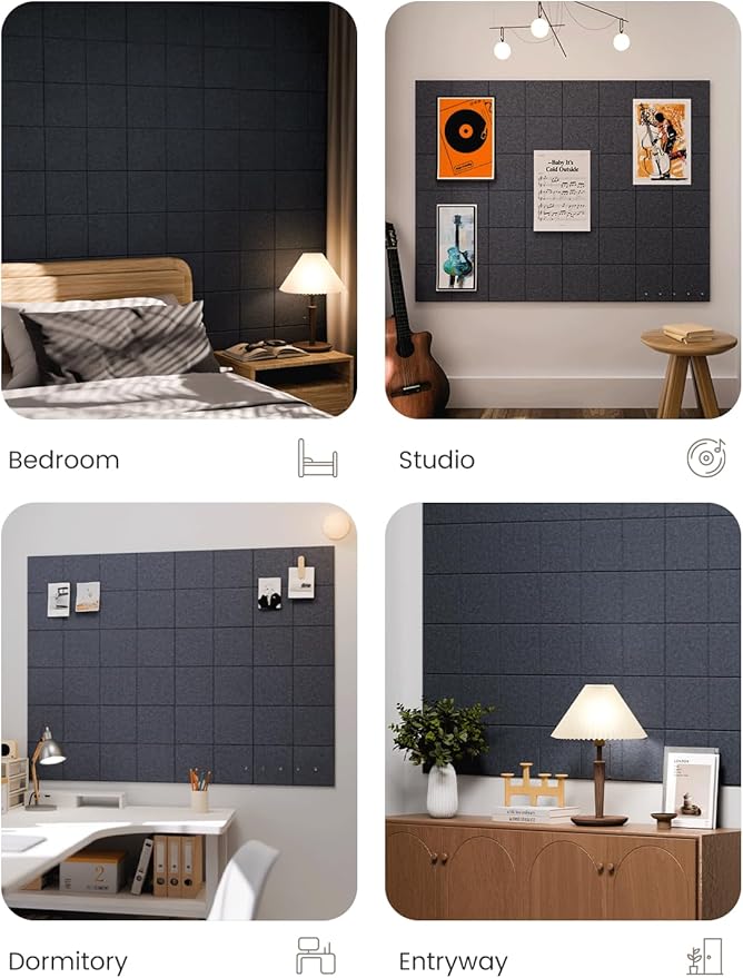Large Felt Bulletin Board 48" x 36", Cork Board Alternative - Image 6