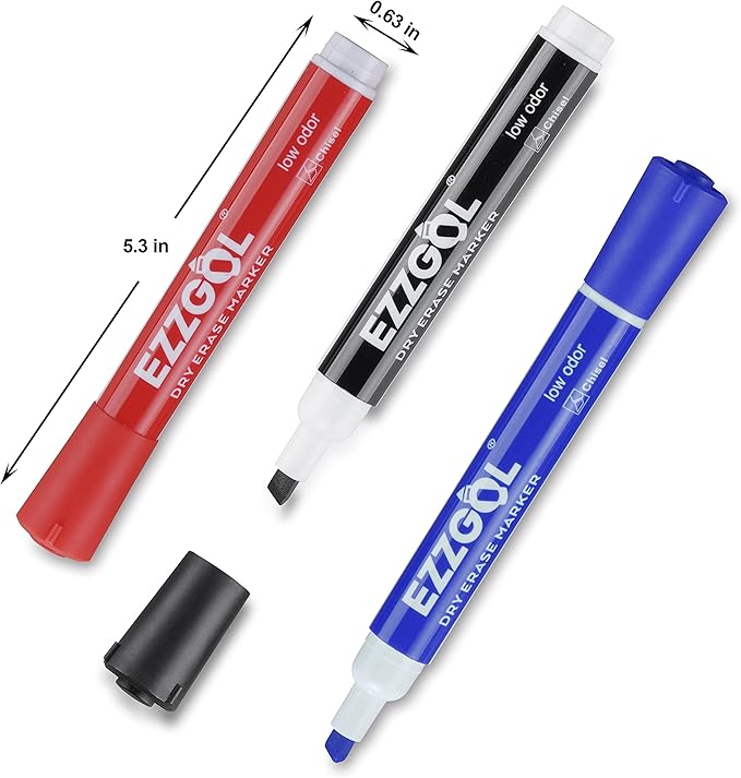 Ezzgol Dry Erase Markers Bulk, 72 Pack Basic Multi-color Red Blue Black Green - Image 2