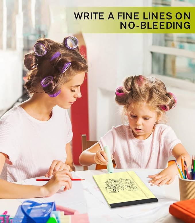 Note Pads 5x8, Narrow Ruled Legal Pad, 30 Sheet/notepad, 8 Pack Colored Legal - Image 5