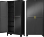 75" metal garage storage cabinet with 2 doors, main product view