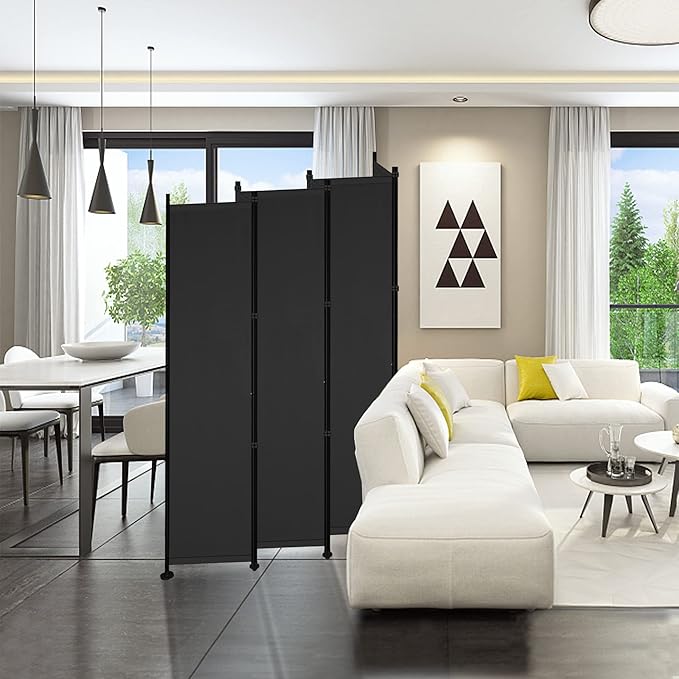 MAYOLIAH 6 Panel Room Dividers Folding Privacy Screen, 10ft Wide 6ft Tall - Image 2