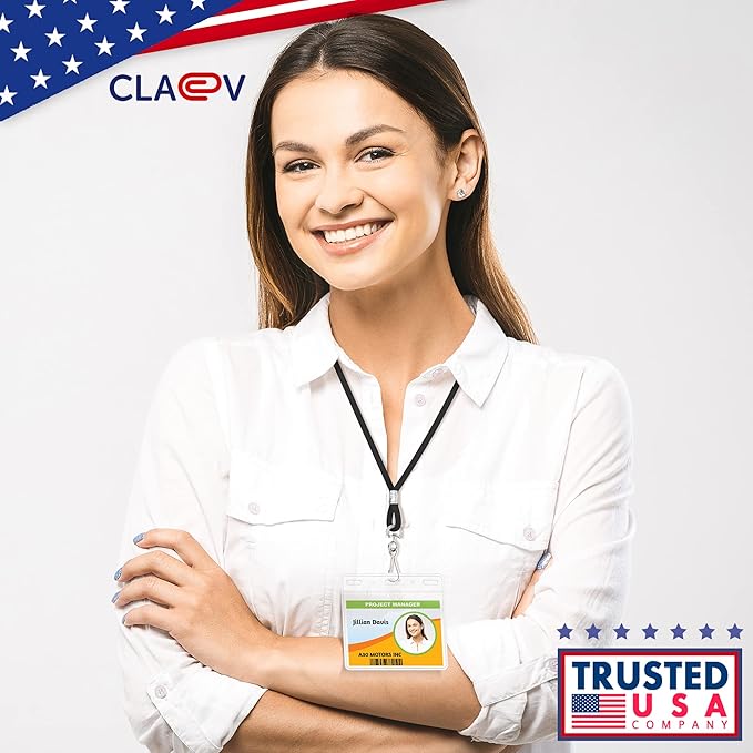 Claev - Horizontal Flexible and Tear Resistant Card Protector - Clear, 4x3 Inch - Image 4