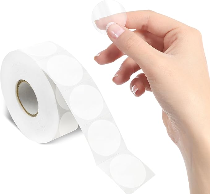 1000 PCS Round Clear Seal Stickers, Transparent Envelope Mail Wafer Seal Self by Stickyourhappymoment