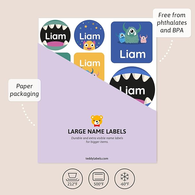 Large Name Labels for Kids - Image 3