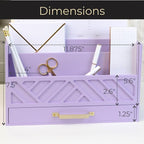 BLU MONACO Purple Mail Organizer Countertop | Wooden Desk Storage - Image 6