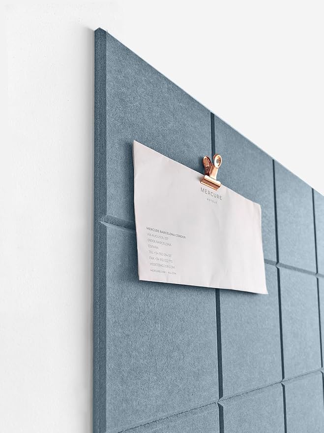 DECORITA Felt Bulletin Board Tiles | Modern Cork Board Alternative | Large Cork - Image 3