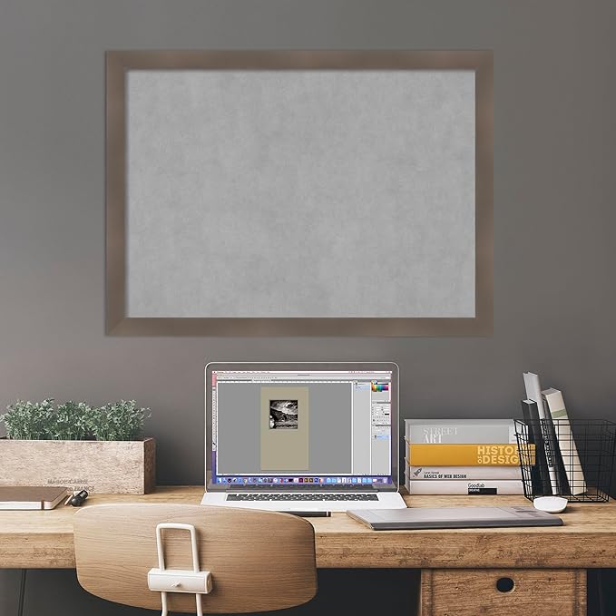 Amanti Art Grey Framed Magnetic Board 22x30 Medium Vision Board - Image 6