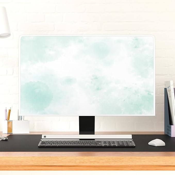 Baocicco Abstract Watercolor Waterproof TV Display Screen Cover 70 Inch Cyan - Image 4