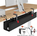 Univivi No Drill Under Desk Cable Management Tray, Clamp/Screw Mount Desk Cable - Image 3