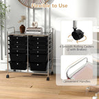 HAPPYGRILL Happygrill 12-Drawer Rolling Storage Cart, Utility Cart - Image 4
