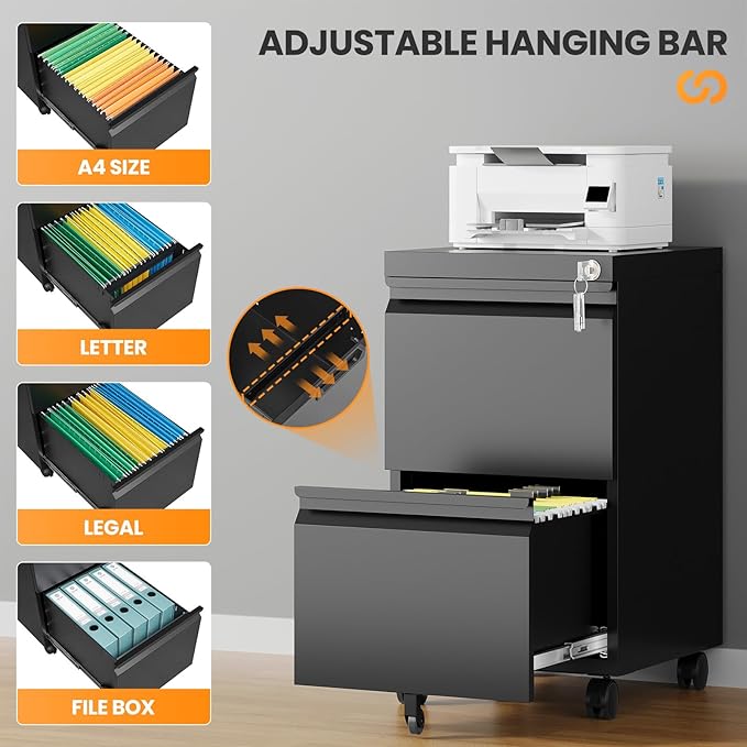 AFAIF 2 Drawer File Cabinet - Image 5