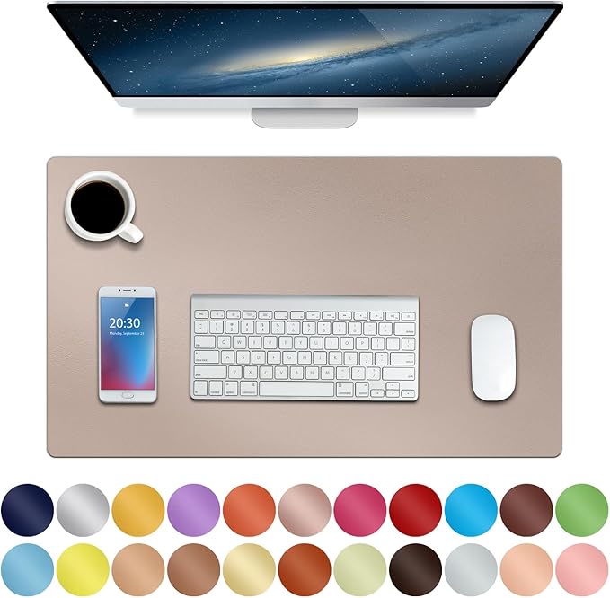 Boutilon Leather Desk Pad Protector, Non-Slip Mouse Pad, Laptop Desk Pad by Boutilon
