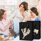 BagDream Black Gift Bags with Handles 8x4x11 Inch 50pcs Black Kraft Paper Bags - Image 4