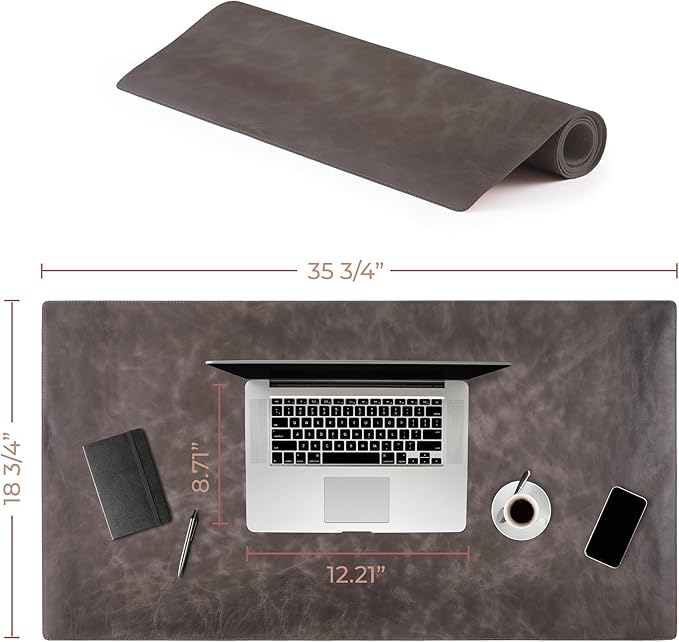 Node Leather - Genuine Leather Desk Mat - Executive Real Leather Desk Pad - - Image 6