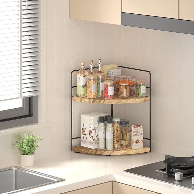 ZGO 2-Tier Bathroom Counter Organizer, Corner and Makeup Organizer - Image 6