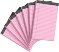 Aidunmis 7pcs Small Note Pads 5x8 Legal Pads Pink Notepad 5x8 College Ruled by Aidunmis