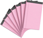 Aidunmis 7pcs Small Note Pads 5x8 Legal Pads Pink Notepad 5x8 College Ruled by Aidunmis