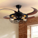 48" retractable ceiling fan with lights and remote, main product view
