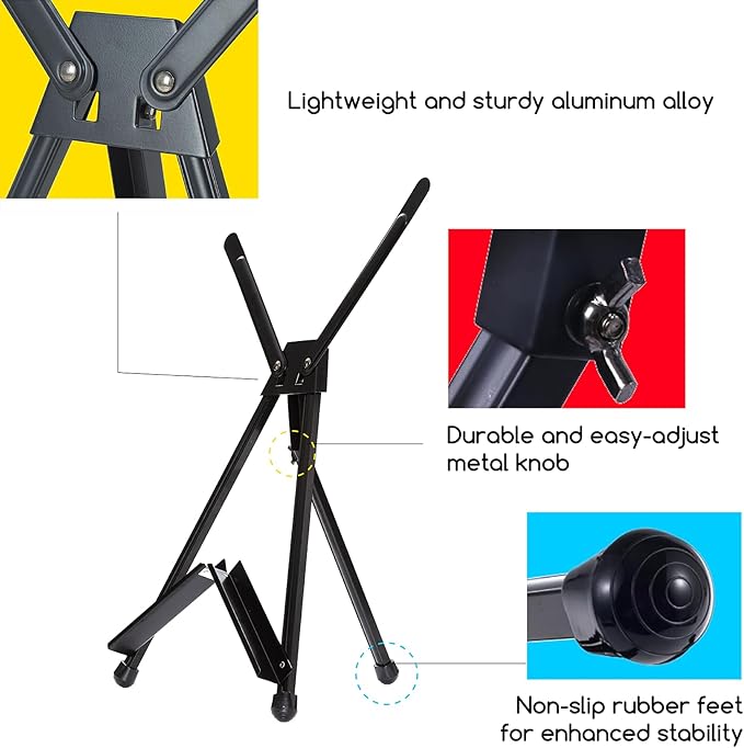 MEEDEN 4pcs Tabletop Easels, Metal Stand - Image 3