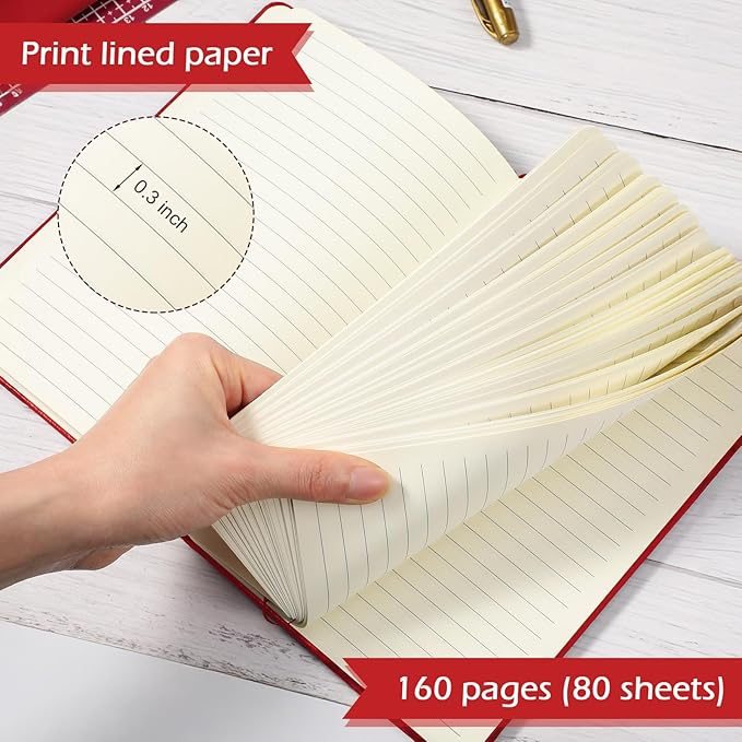 Honoson 20 Pack Lined Journal Notebooks A5 Hardcover Executive Notebook 5.5" x - Image 4