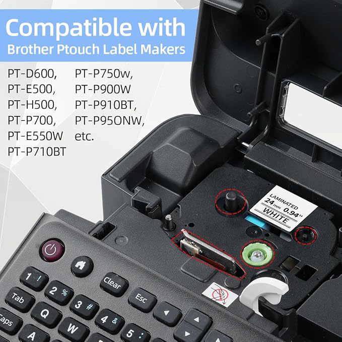 Labelife TZe 24mm Label Maker Tape Replacement - Image 2