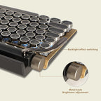 Adventurers Typewriter-Style Retro Mechanical Keyboard LED Backlight 83 Keys - Image 2