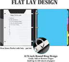 INFUN Telescoping 3 Ring Binder -1PCS-Black, Flexible Round Binder - Image 4