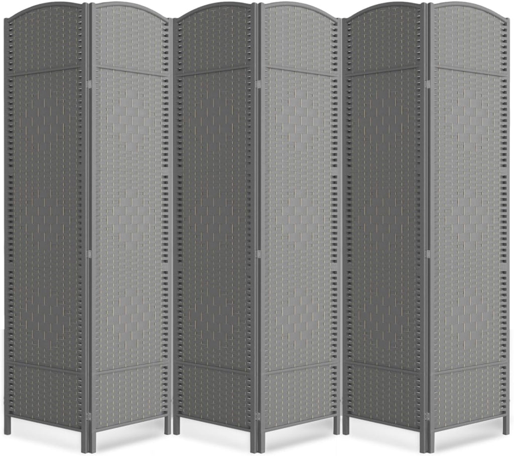 Cocosica Folding Room Divider, Weave Fiber Privacy Screen, Extra Wide Room
