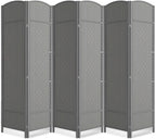 Cocosica Folding Room Divider, Weave Fiber Privacy Screen, Extra Wide Room