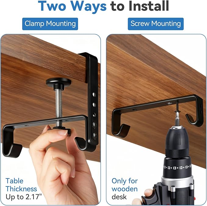SHUWEI 36" Under Desk Cable Management Tray, Premium Fabric Cable Management - Image 4