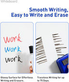 Mobile Glass Whiteboard, 48 x 36 inch Glass Board/w Height Adjustable, Large - Image 7