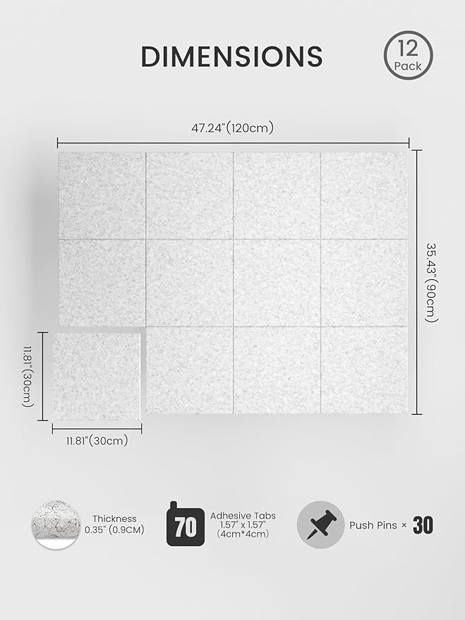 Bumusty Large Cork Board 47"x35" Alternative - Image 2